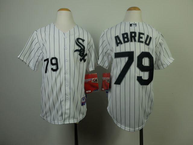 Youth Chicago White Sox #79 Abreu White MLB Jerseys->youth mlb jersey->Youth Jersey